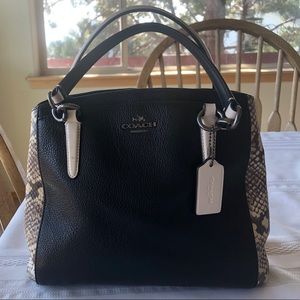 Like New! Snake Accented Coach Purse